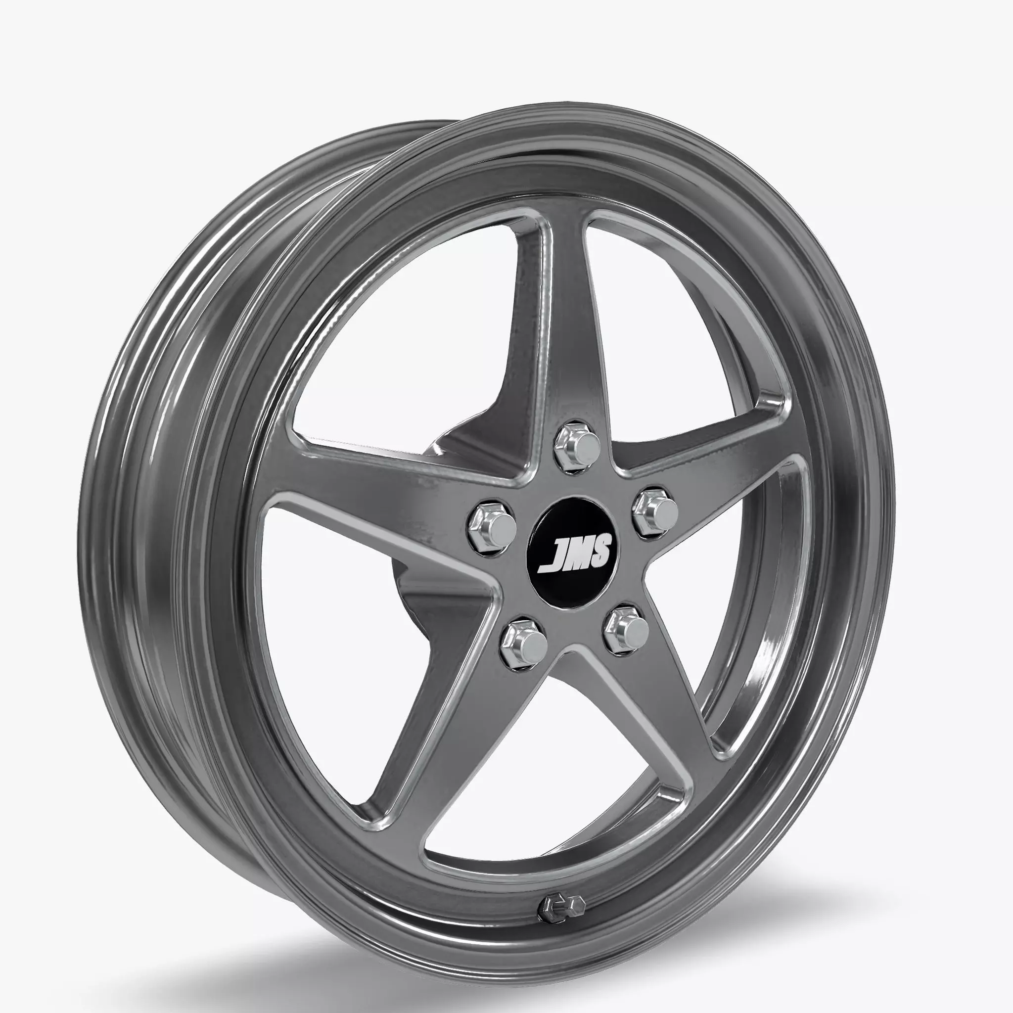 JMS Avenger Series Race Front Wheel Chrome 3D model_0