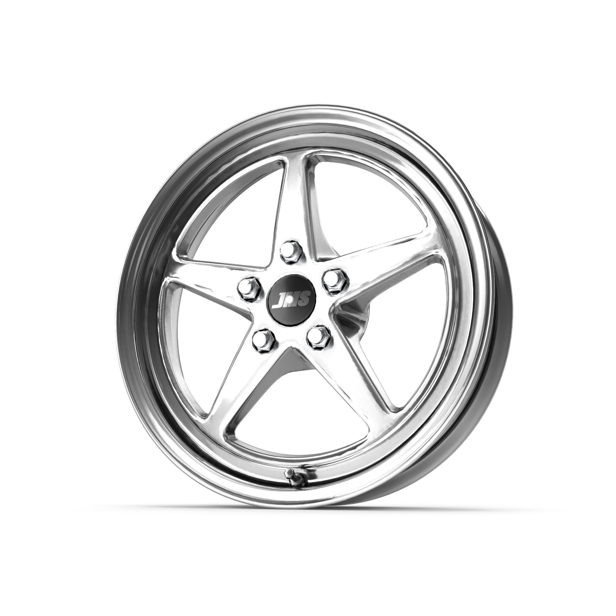JMS Avenger Series Race Front Wheel Chrome 3D model_24