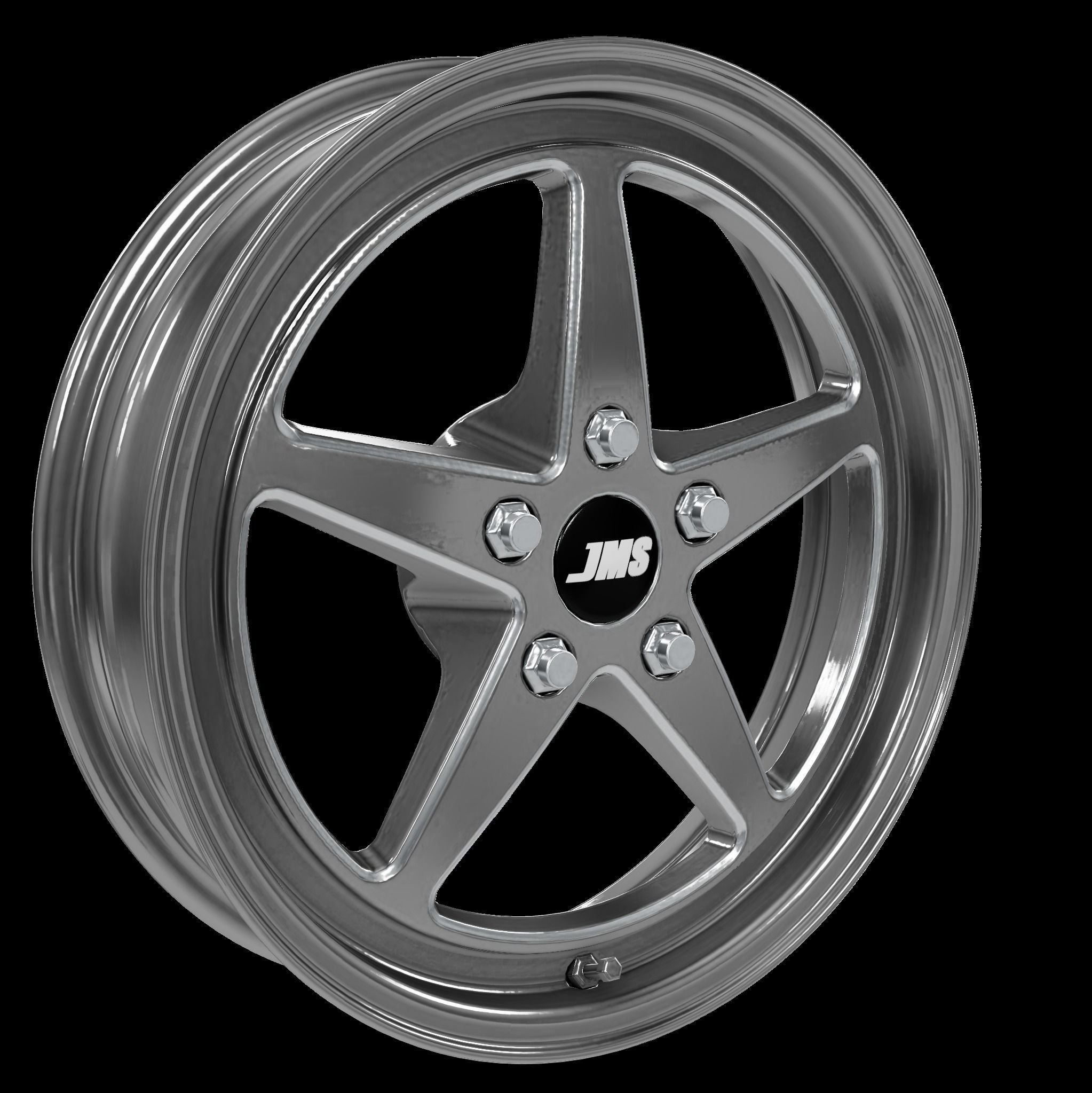 JMS Avenger Series Race Front Wheel Chrome 3D model_26