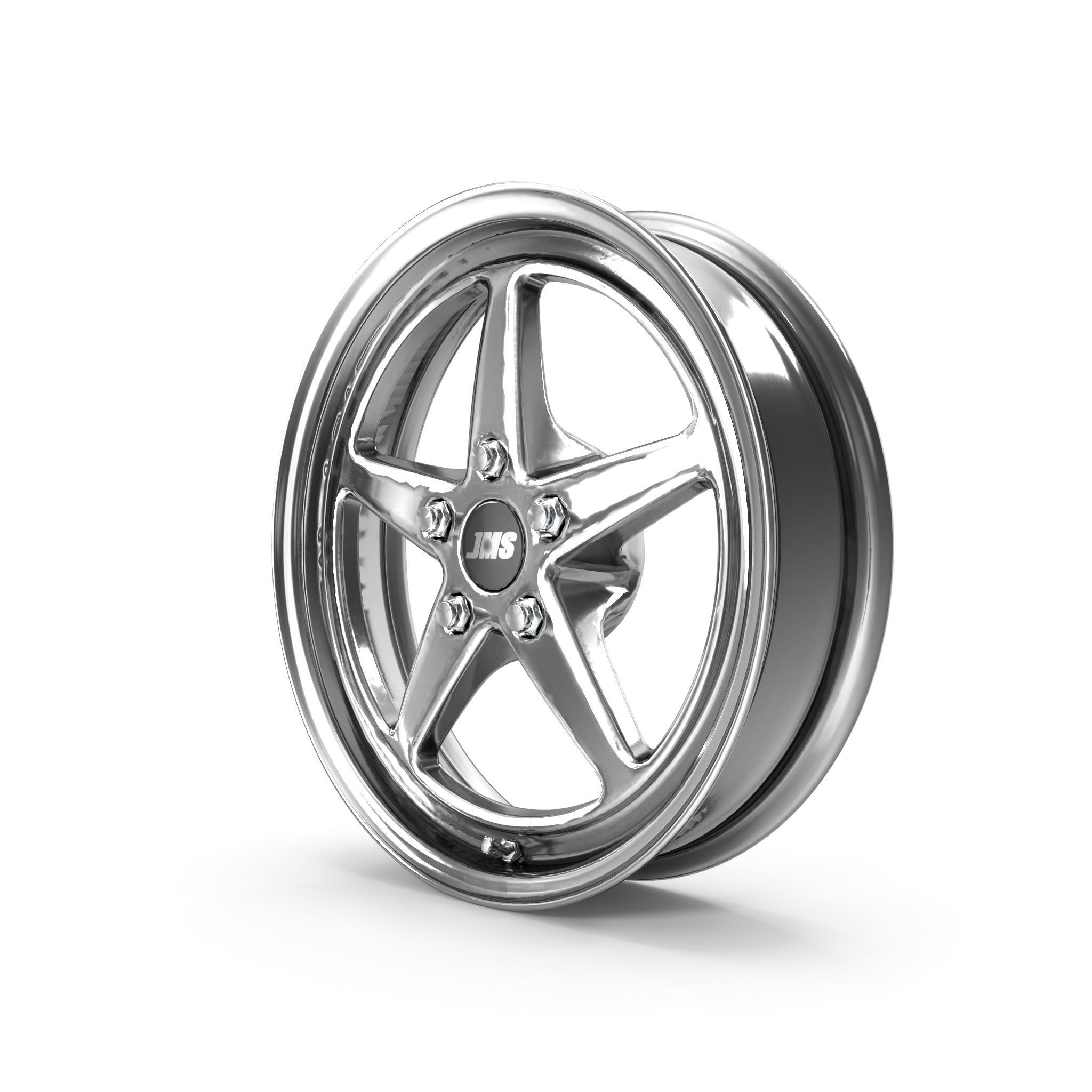 JMS Avenger Series Race Front Wheel Chrome 3D model_21