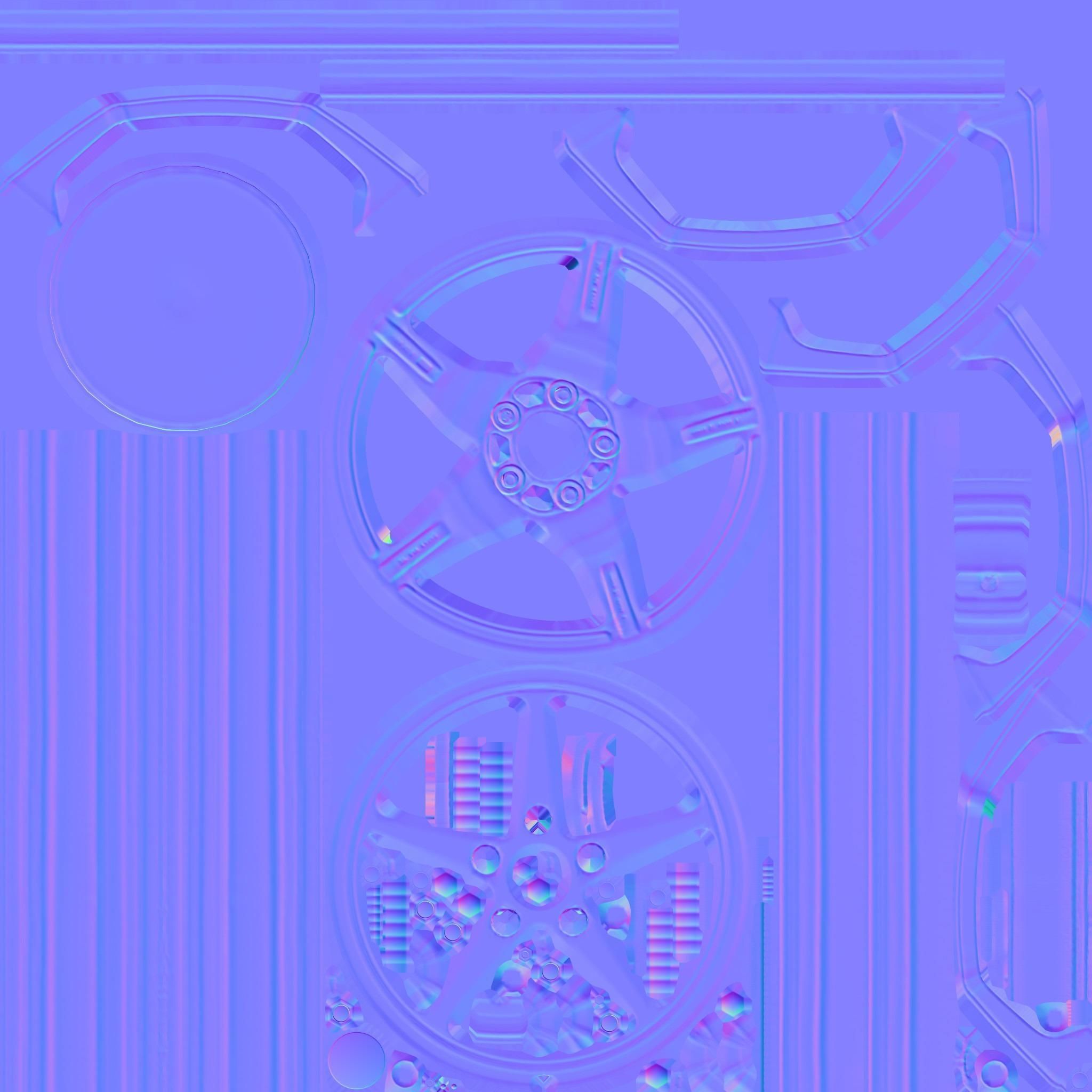 JMS Avenger Series Race Front Wheel Chrome 3D model_12