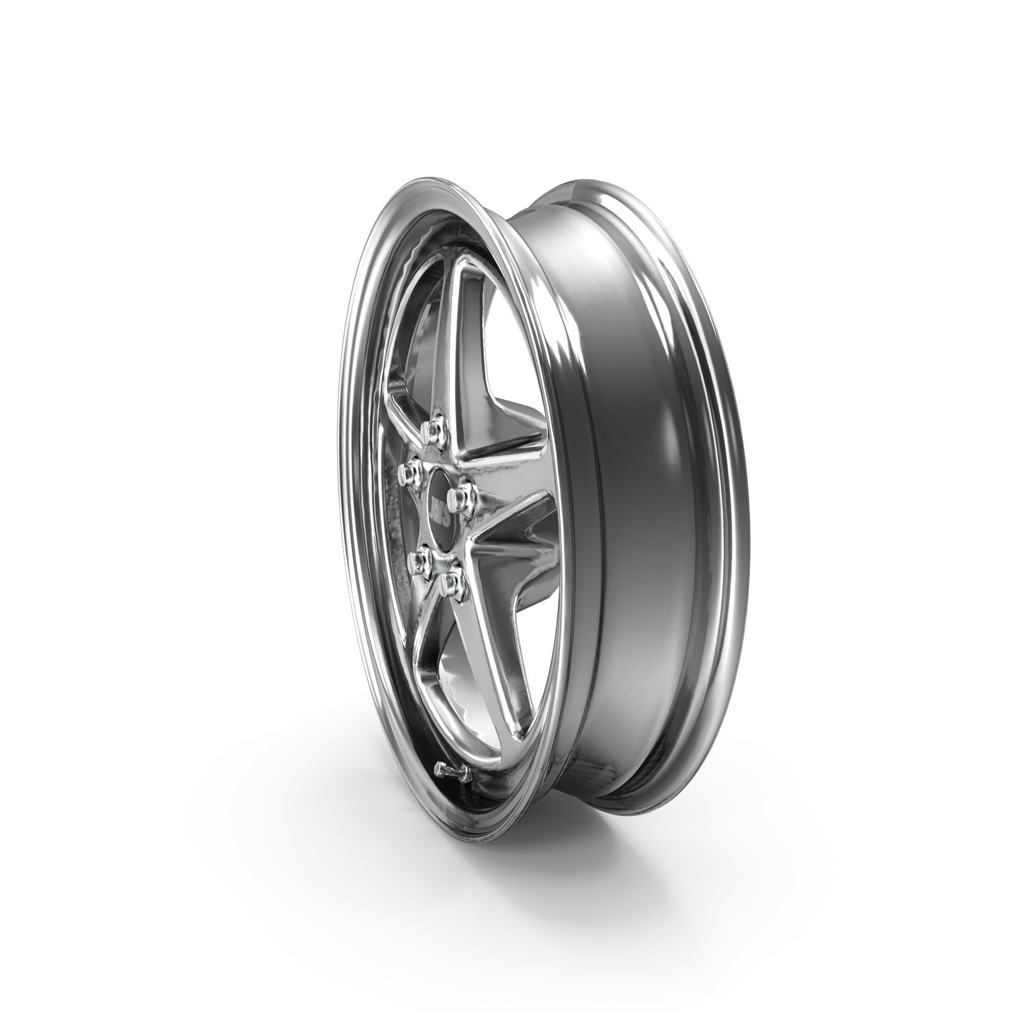 JMS Avenger Series Race Front Wheel Chrome 3D model_6