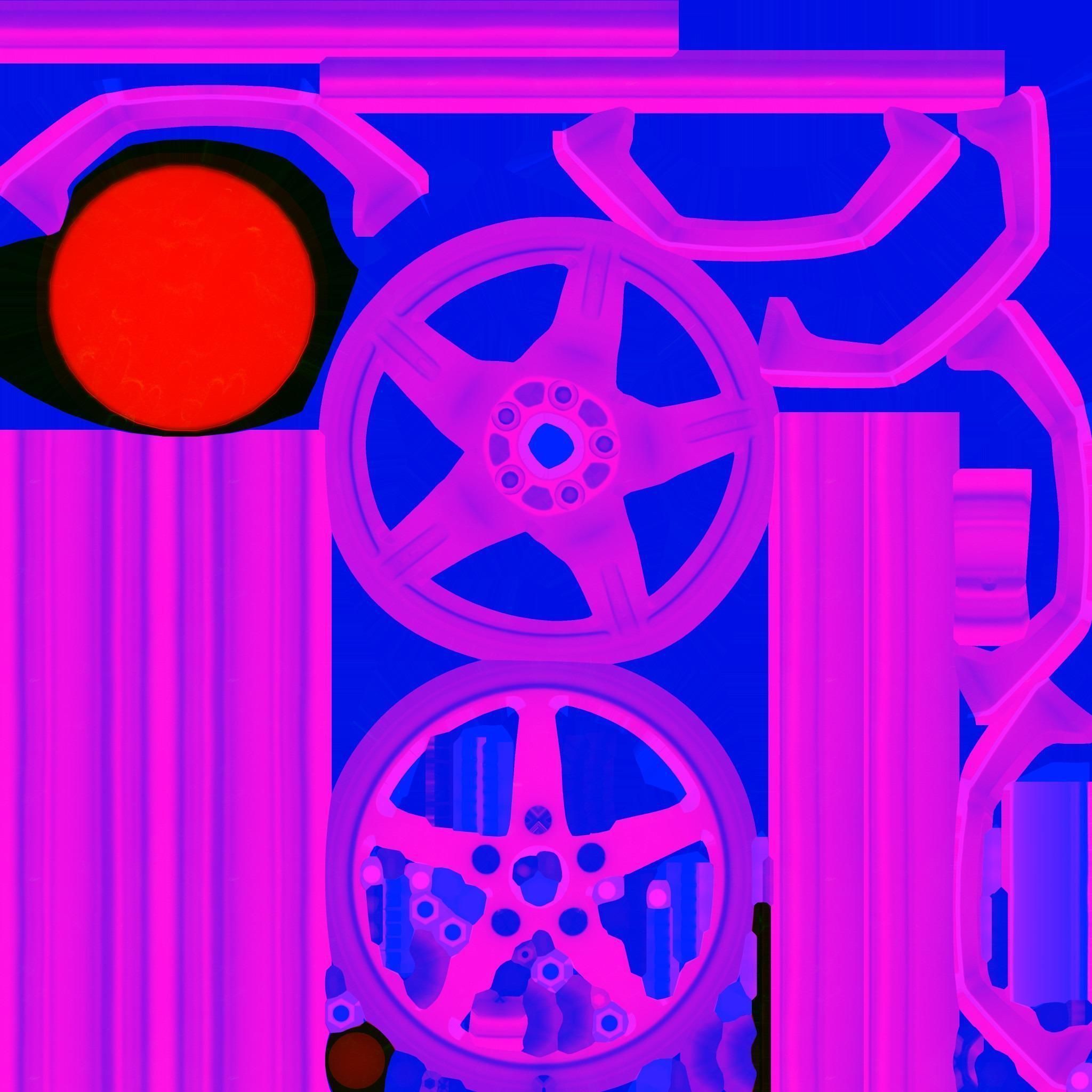 JMS Avenger Series Race Front Wheel Chrome 3D model_15