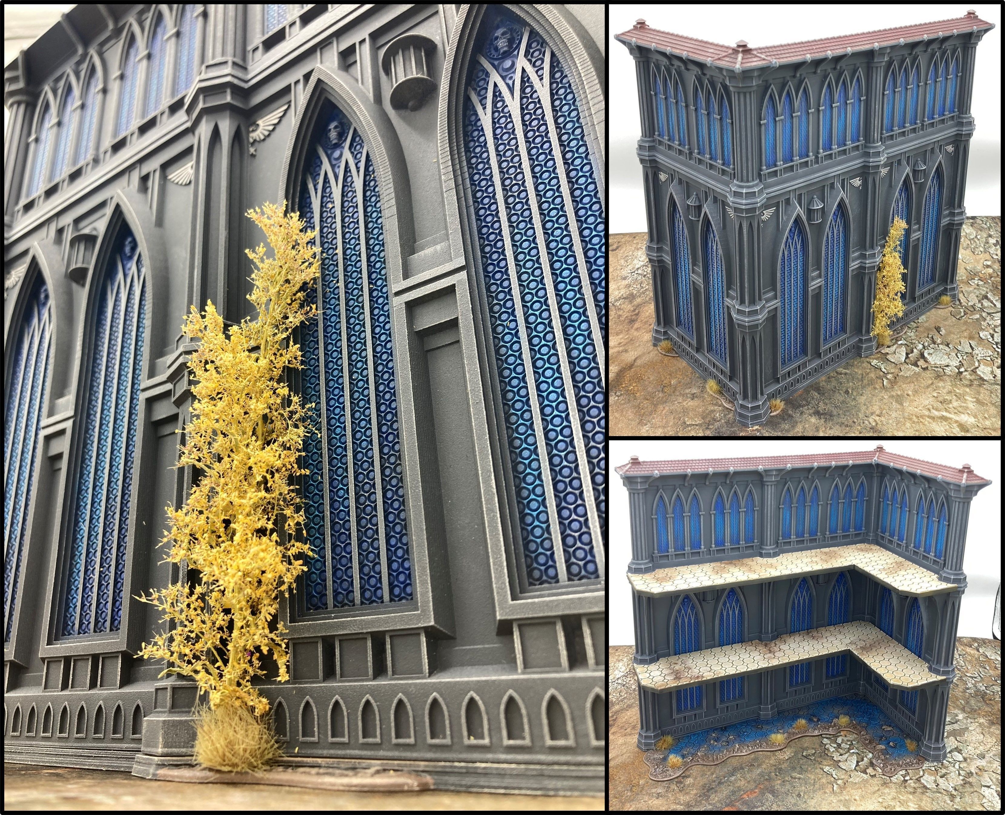 Tabletop Terrain Gothik Ruin Building 3D print model_3