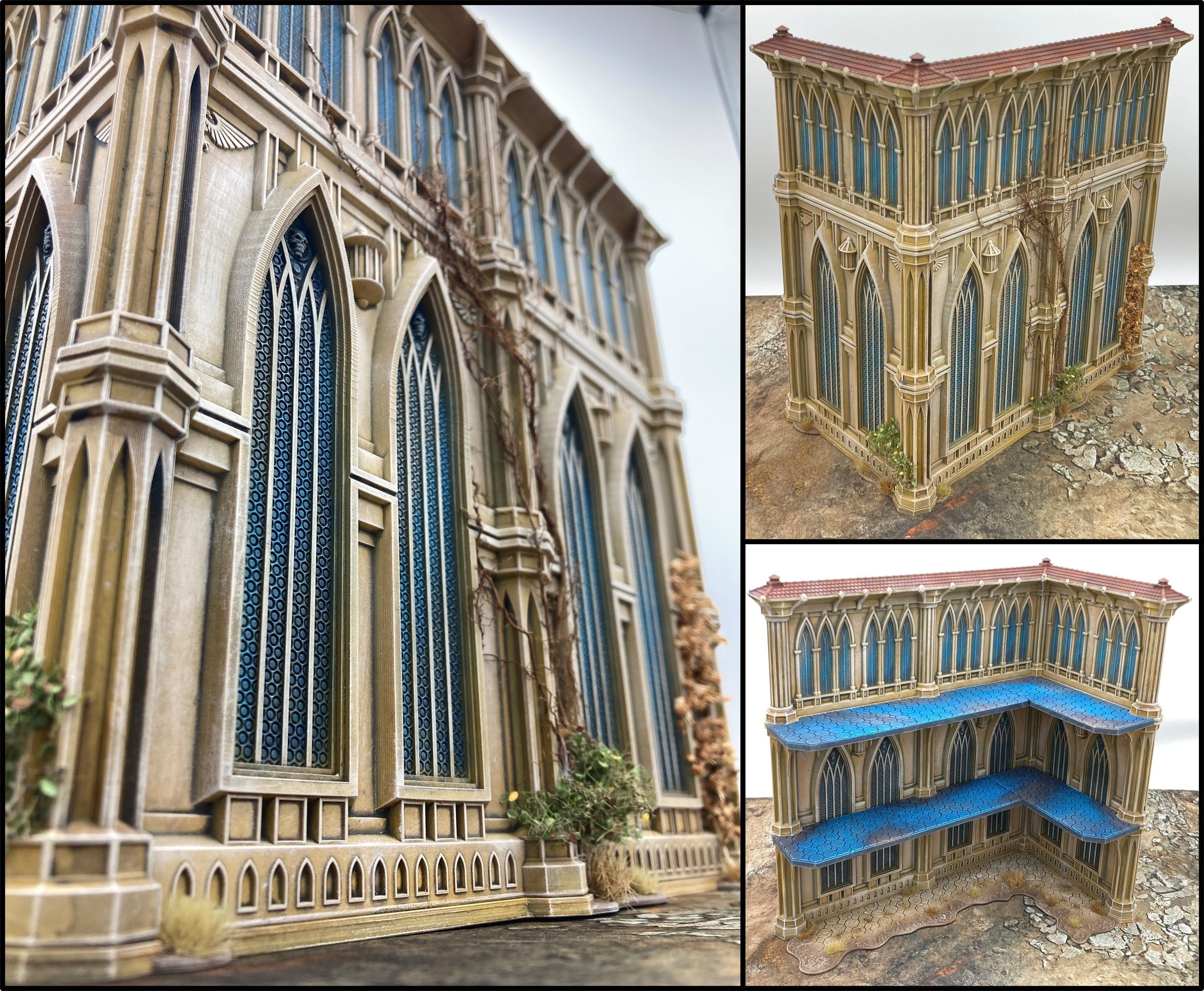 Tabletop Terrain Gothik Ruin Building 3D print model_1