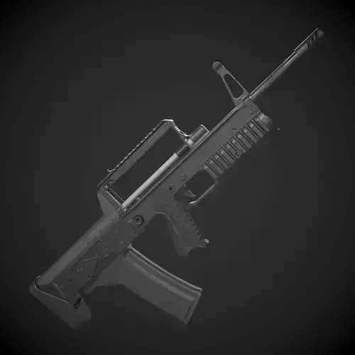 A-91 Bullpup Rifle Low-poly 3D model