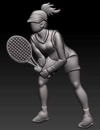 playing tennis 3D print model