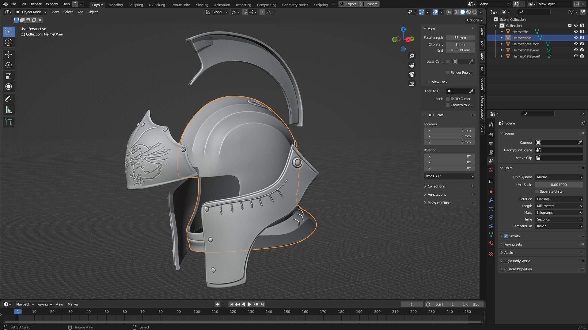 Dark Souls Faraam Helmet for Cosplay 3D print model_10