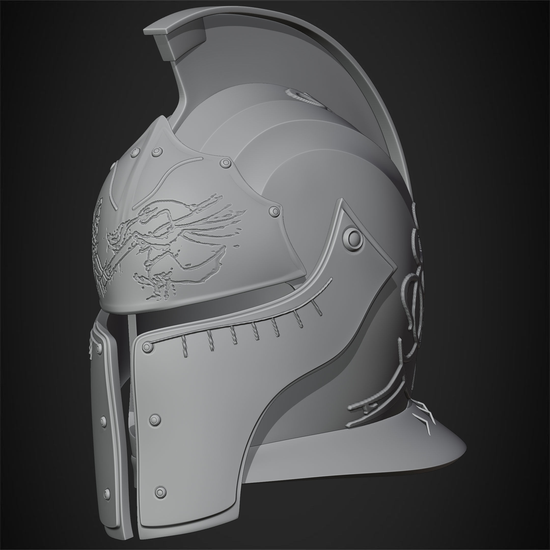 Dark Souls Faraam Helmet for Cosplay 3D print model_14