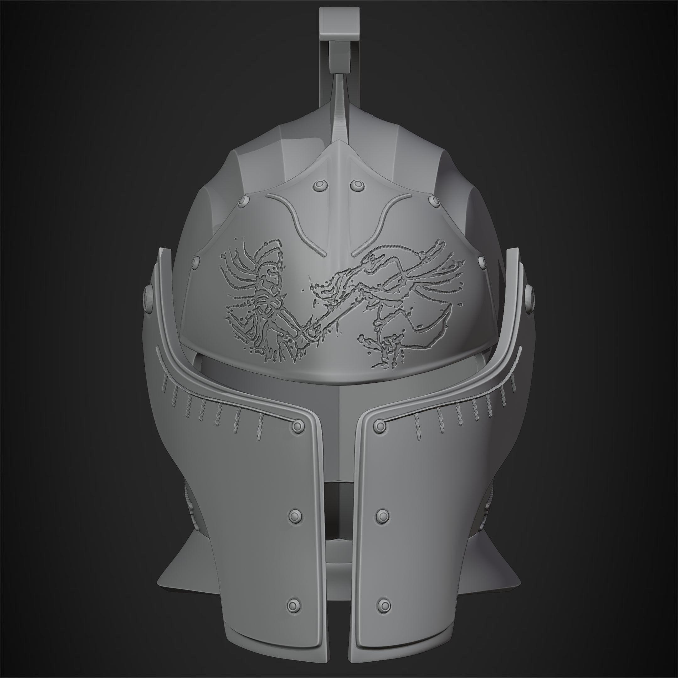 Dark Souls Faraam Helmet for Cosplay 3D print model_12
