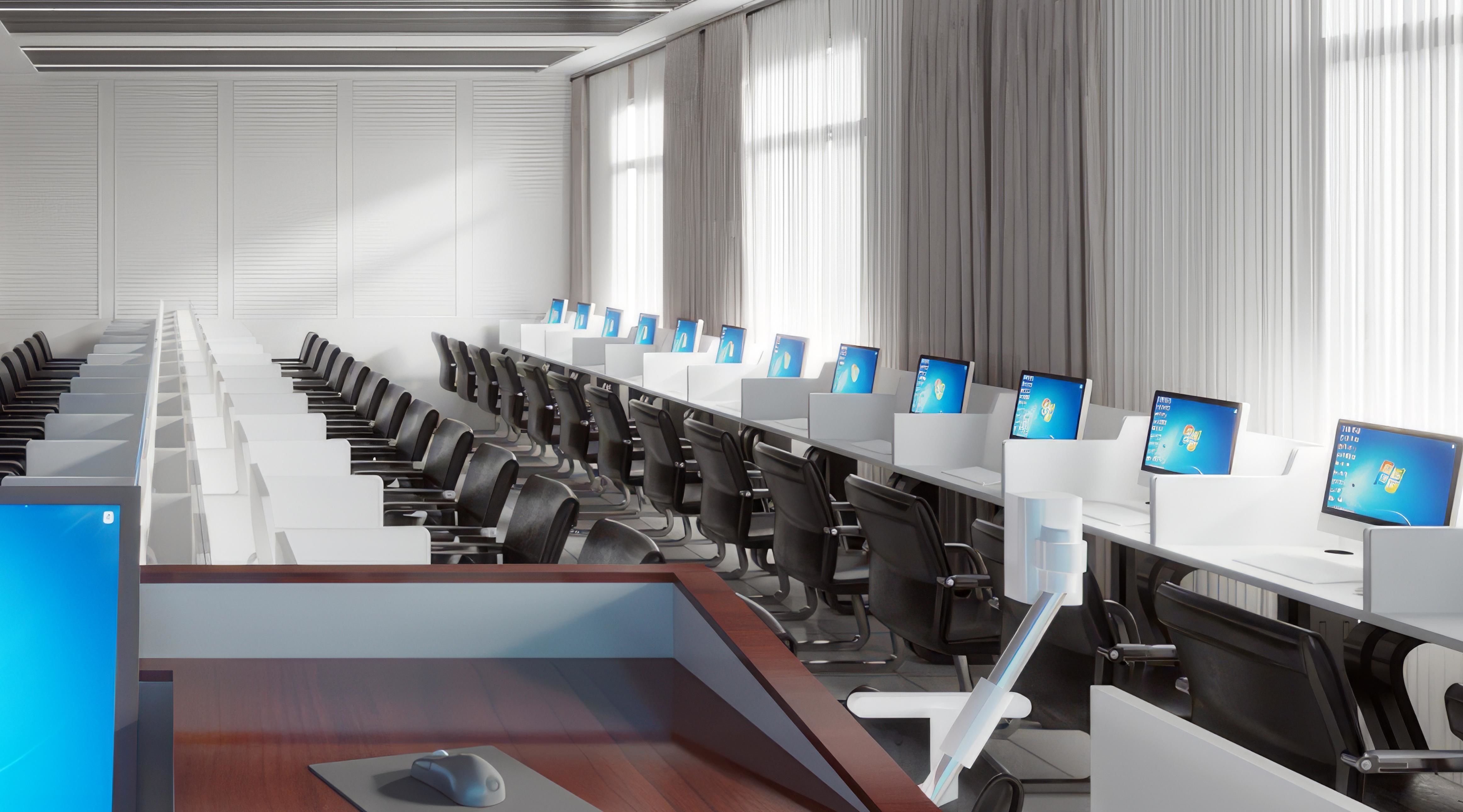 Modern Computer Room 3D model_5