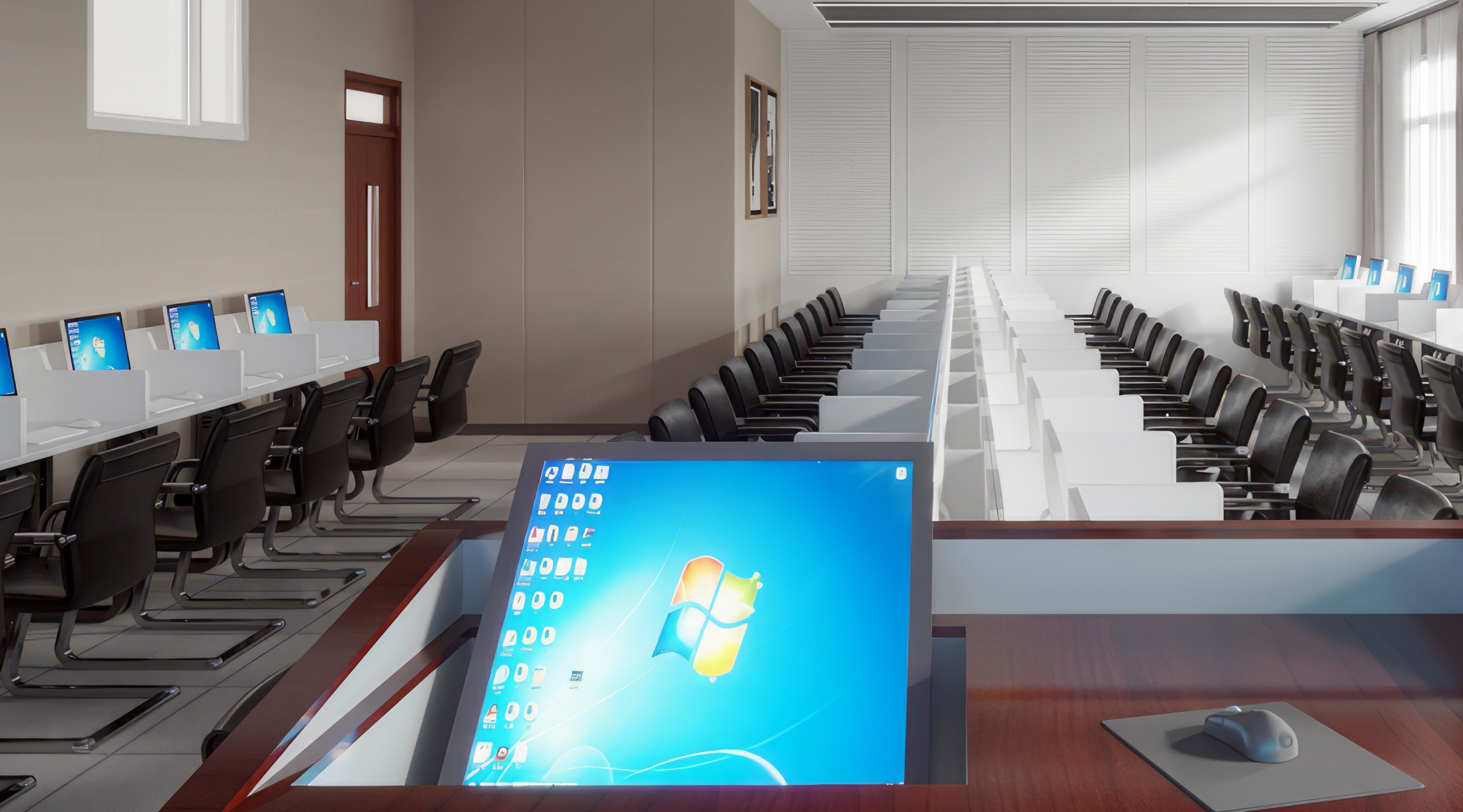 Modern Computer Room 3D model_1