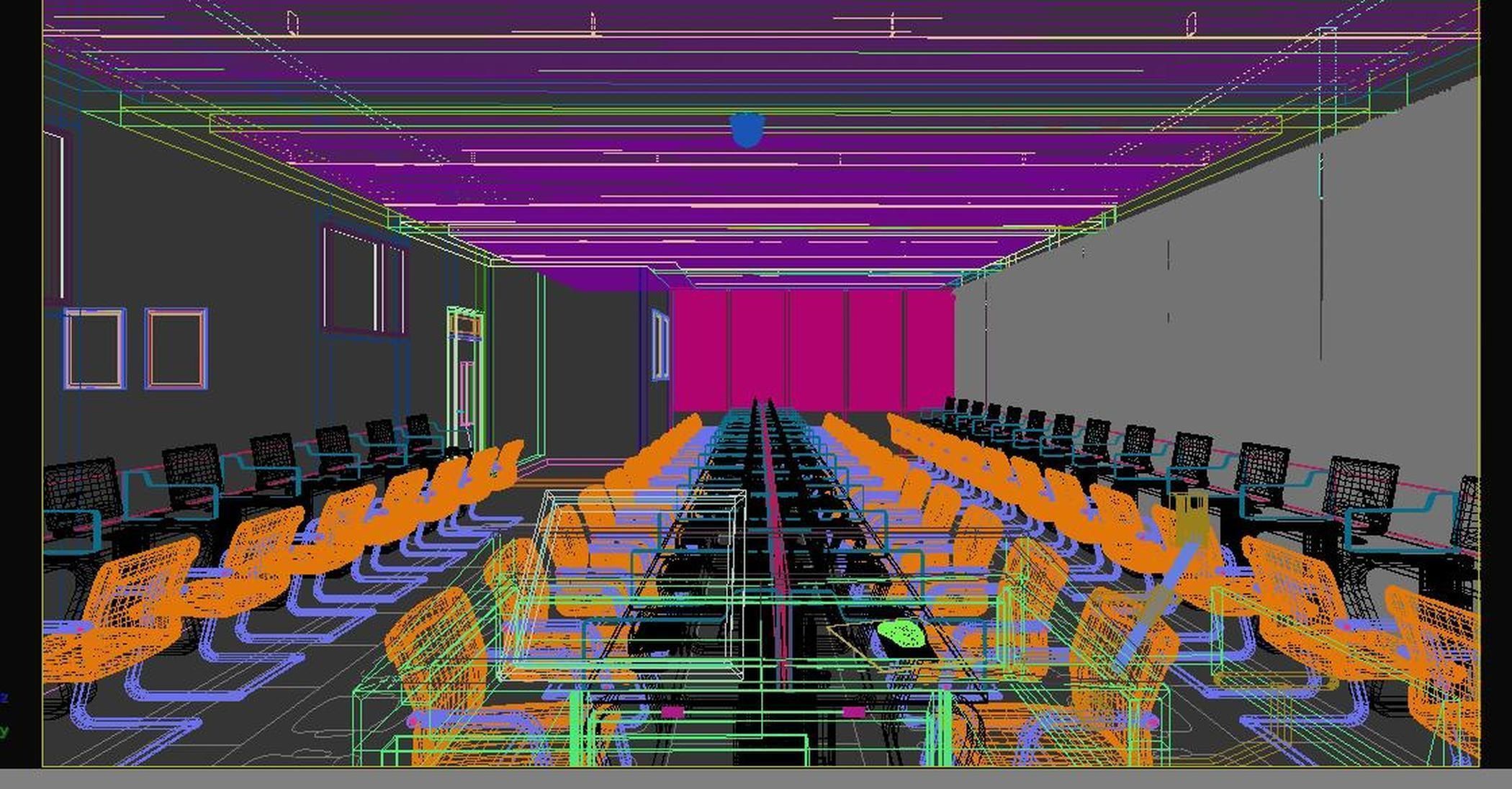 Modern Computer Room 3D model_6