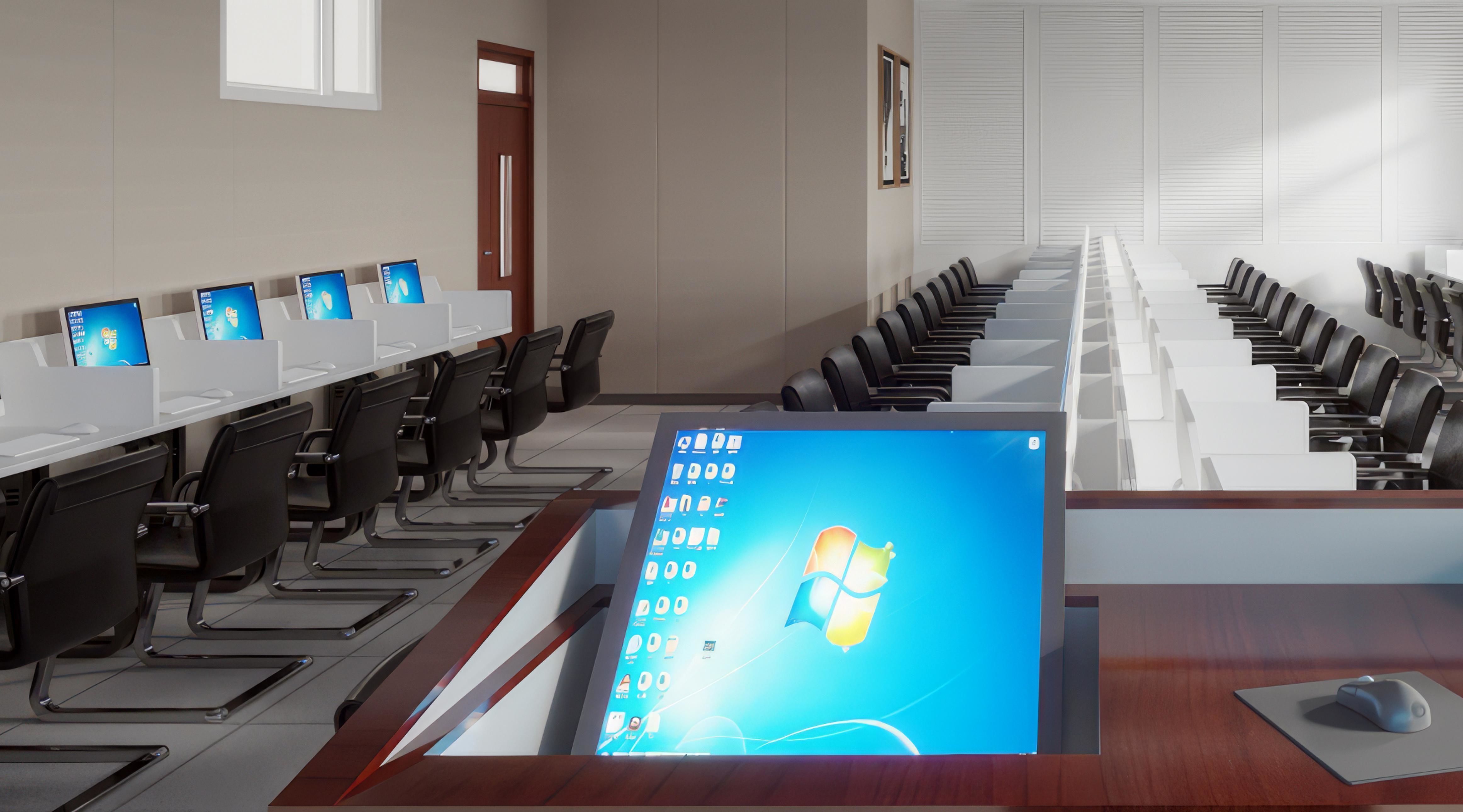 Modern Computer Room 3D model_4