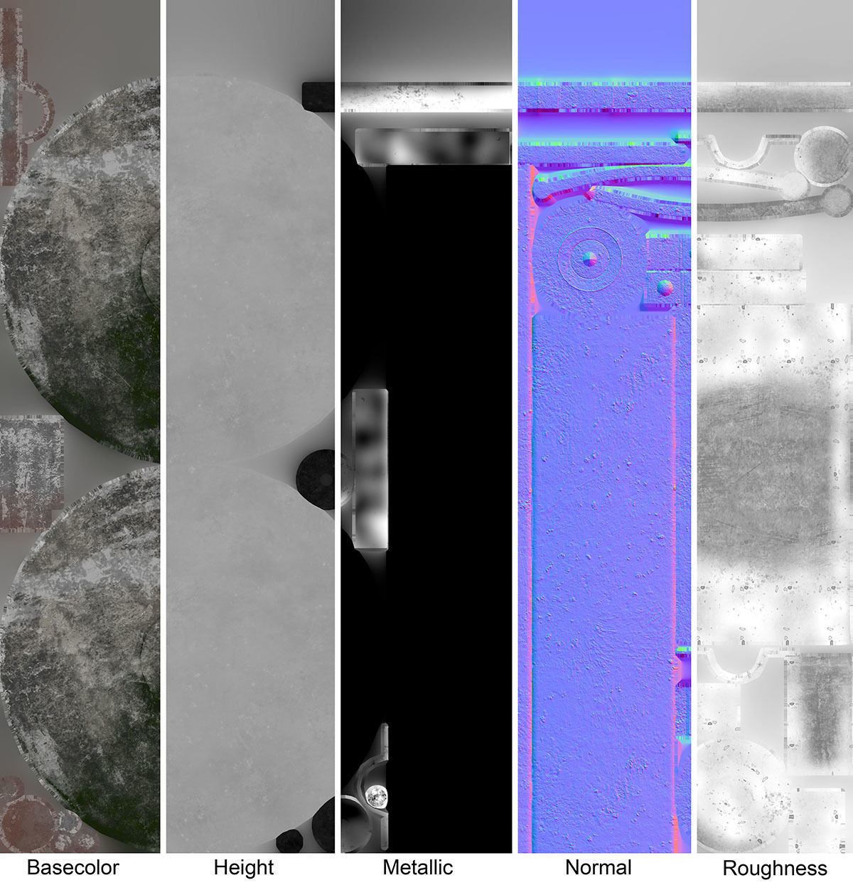 Old Grindstone 3  Low-poly 3D model_15