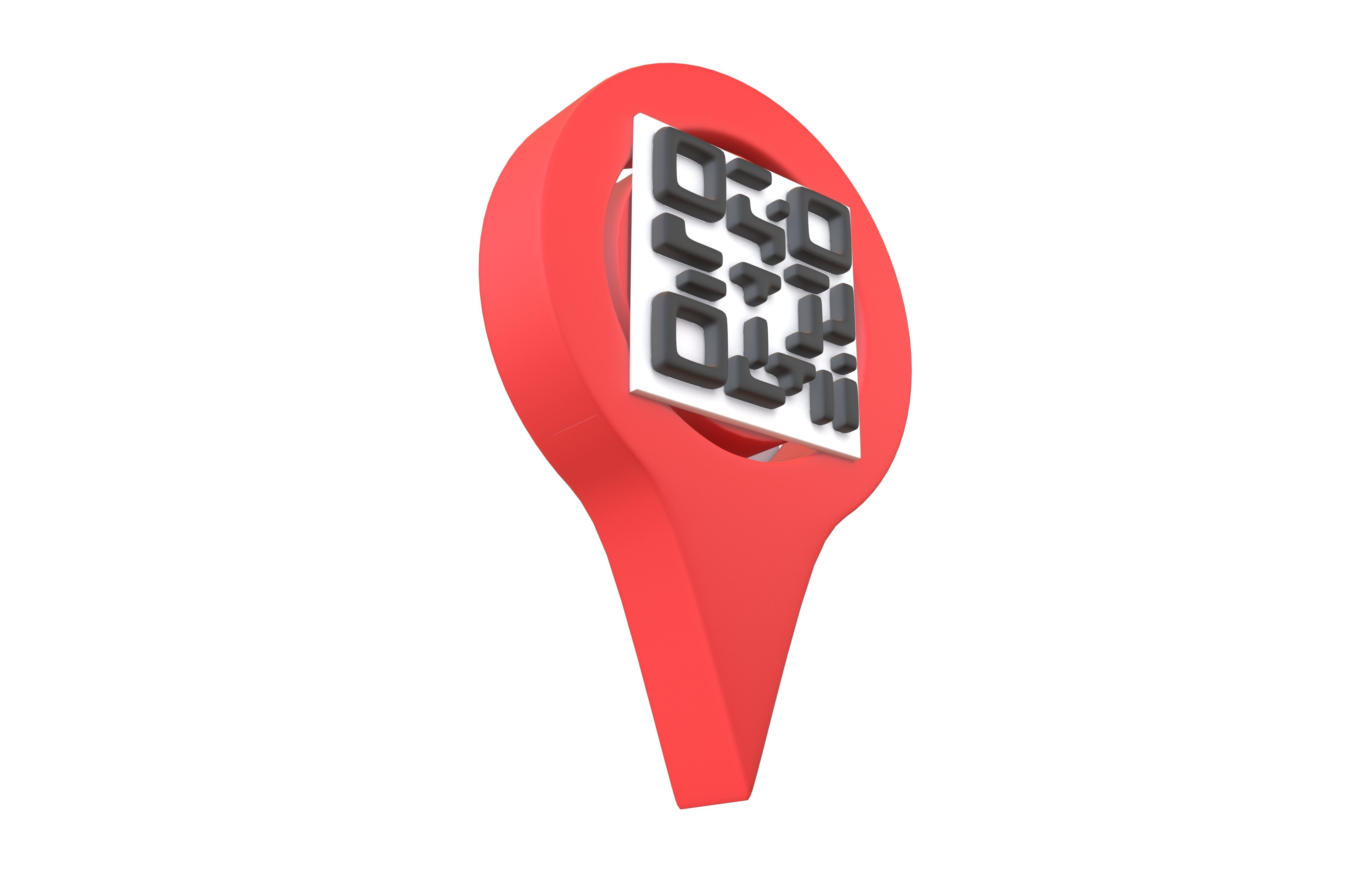 3D model Qr Code Location Tag Icon v1 001 VR / AR / low-poly | CGTrader