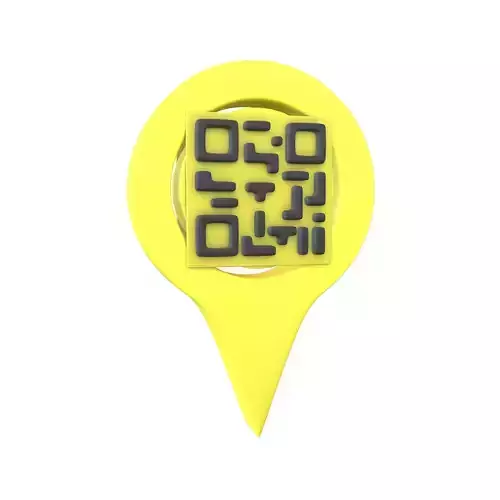 Qr Code Location Tag Icon v1 002 Low-poly 3D model