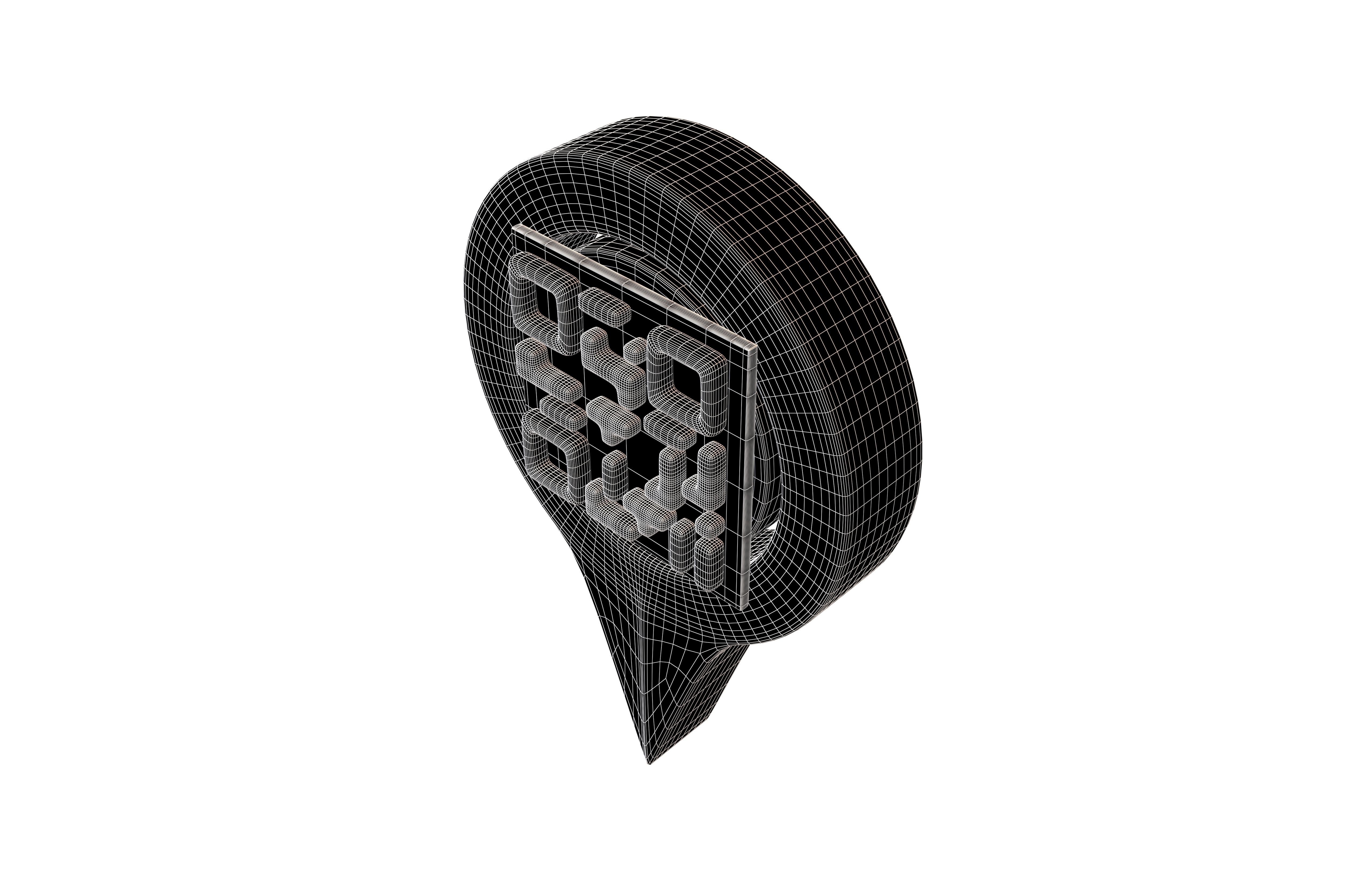 Qr Code Location Tag Icon v1 003 Low-poly 3D model_6