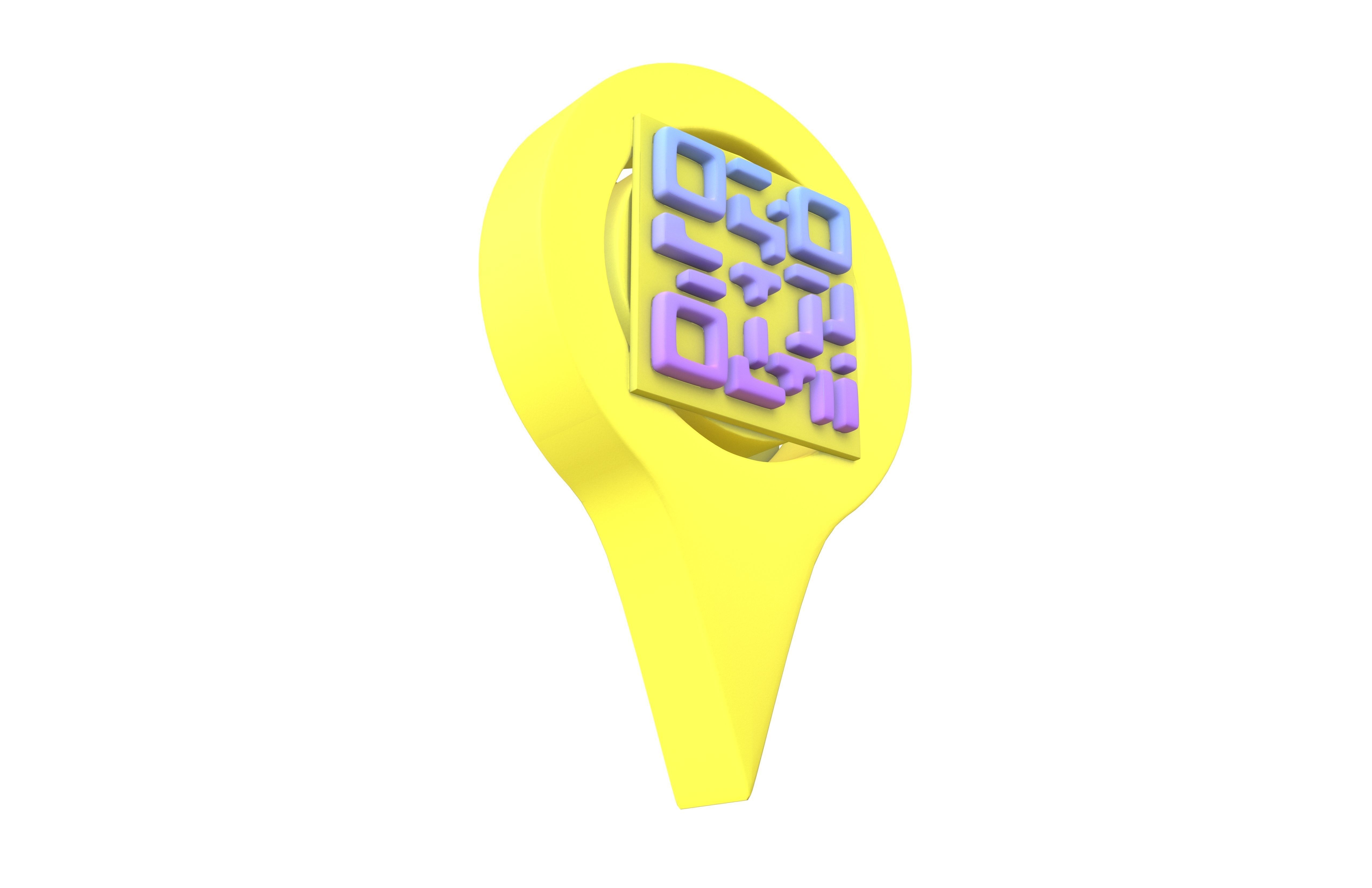 3D model Qr Code Location Tag Icon v1 008 VR / AR / low-poly | CGTrader