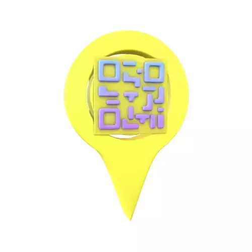 Qr Code Location Tag Icon v1 008 Low-poly 3D model