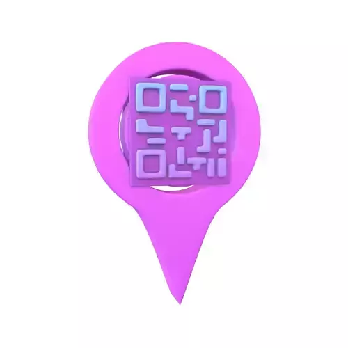 Qr Code Location Tag Icon v1 011 Low-poly 3D model