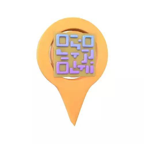 Qr Code Location Tag Icon v1 012 Low-poly 3D model