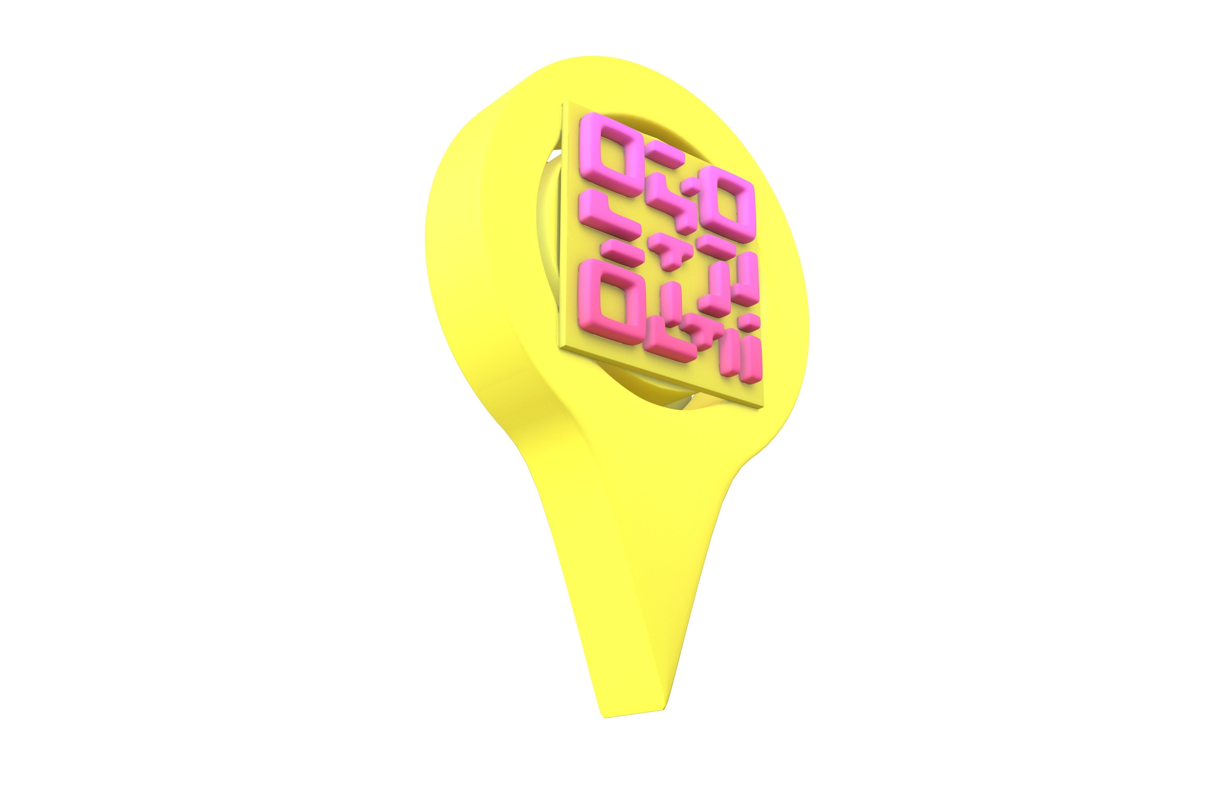 Qr Code Location Tag Icon v1 014 Low-poly 3D model_3