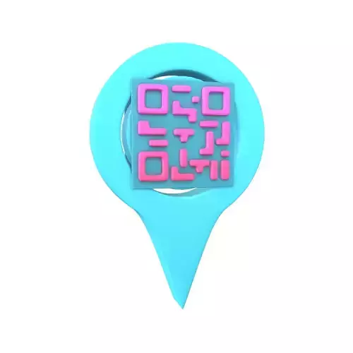 Qr Code Location Tag Icon v1 016 Low-poly 3D model