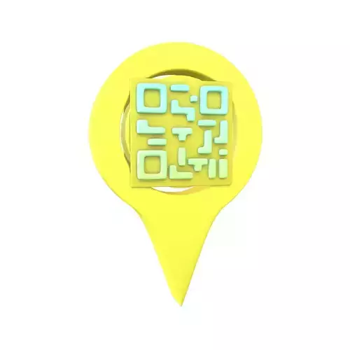 Qr Code Location Tag Icon v1 020 Low-poly 3D model
