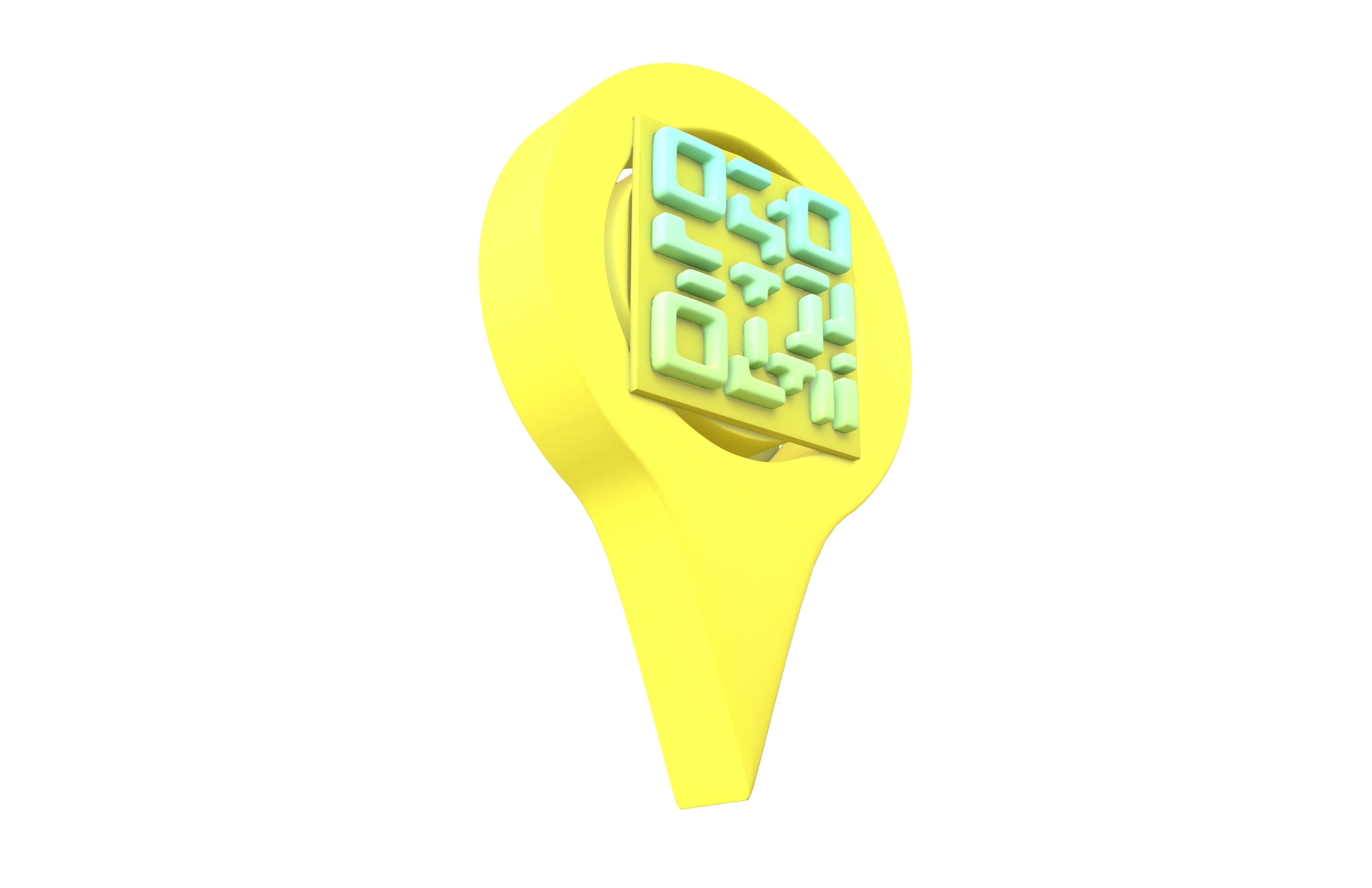 3D model Qr Code Location Tag Icon v1 020 VR / AR / low-poly | CGTrader