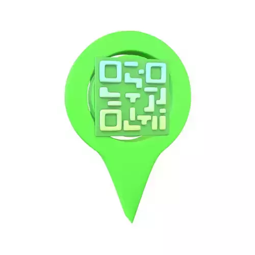 Qr Code Location Tag Icon v1 021 Low-poly 3D model