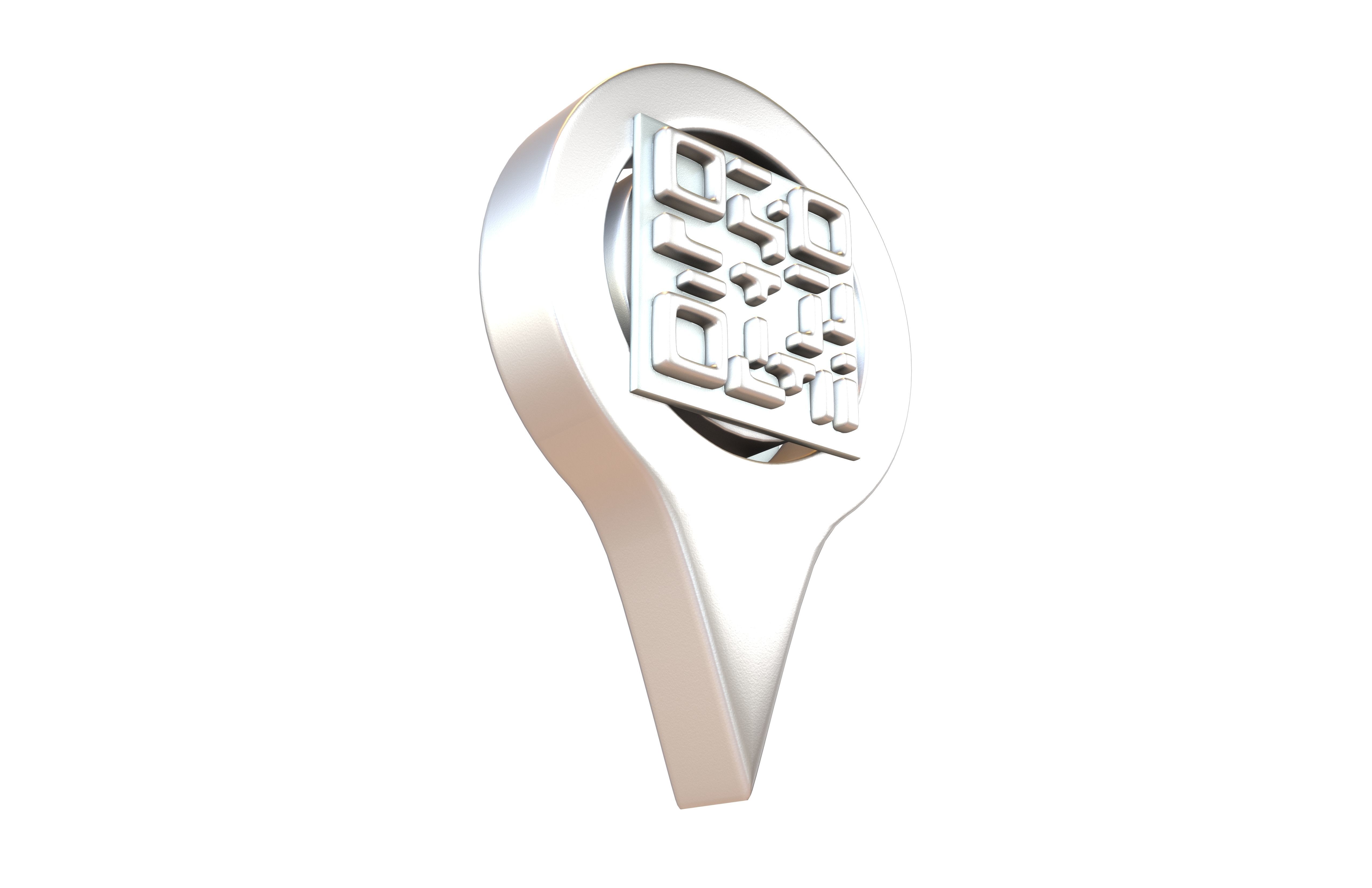 Qr Code Location Tag Icon v1 026 Low-poly 3D model_3