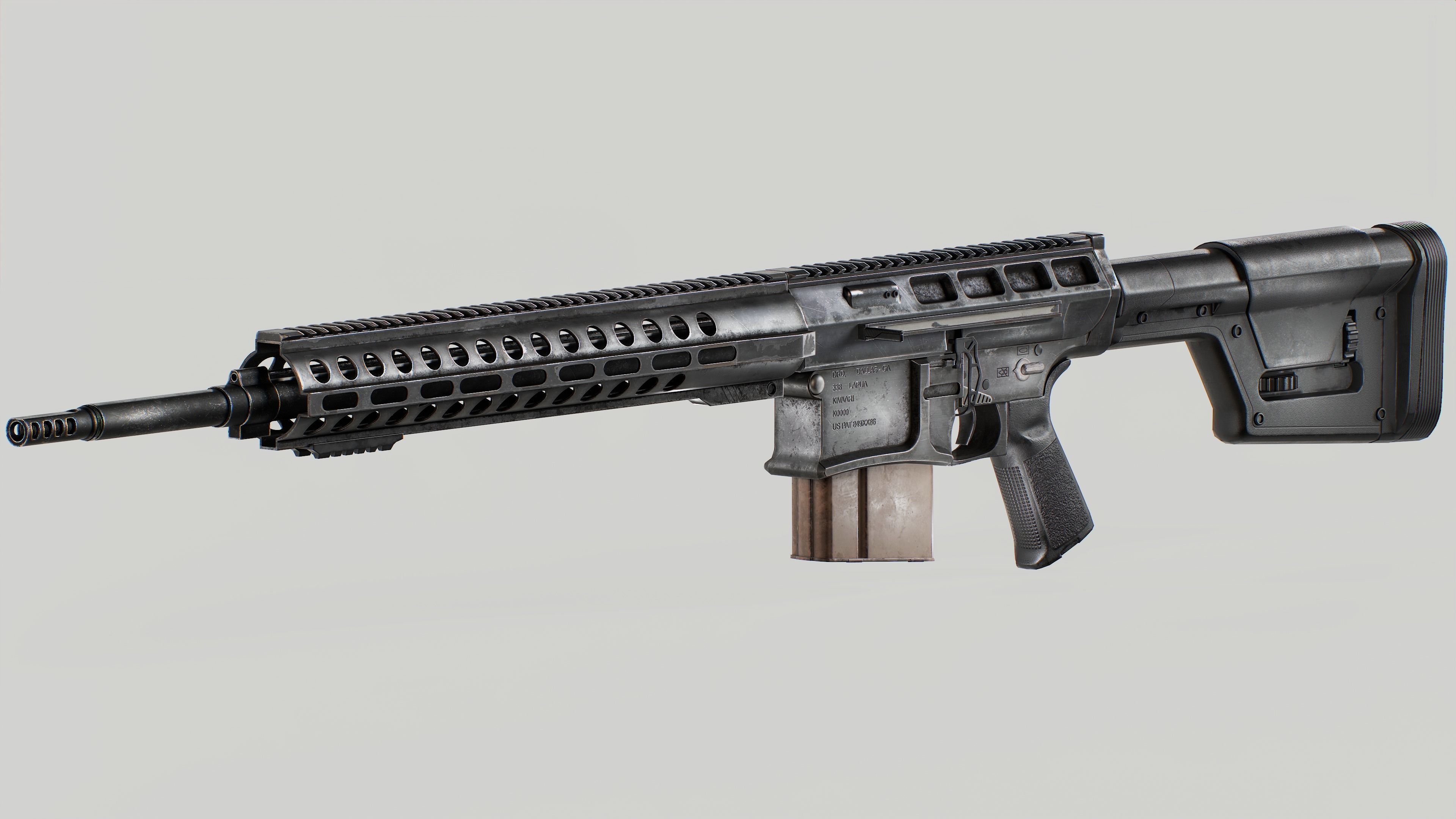 DRD Tactical Kivvari Sniper Low-poly 3D model_5