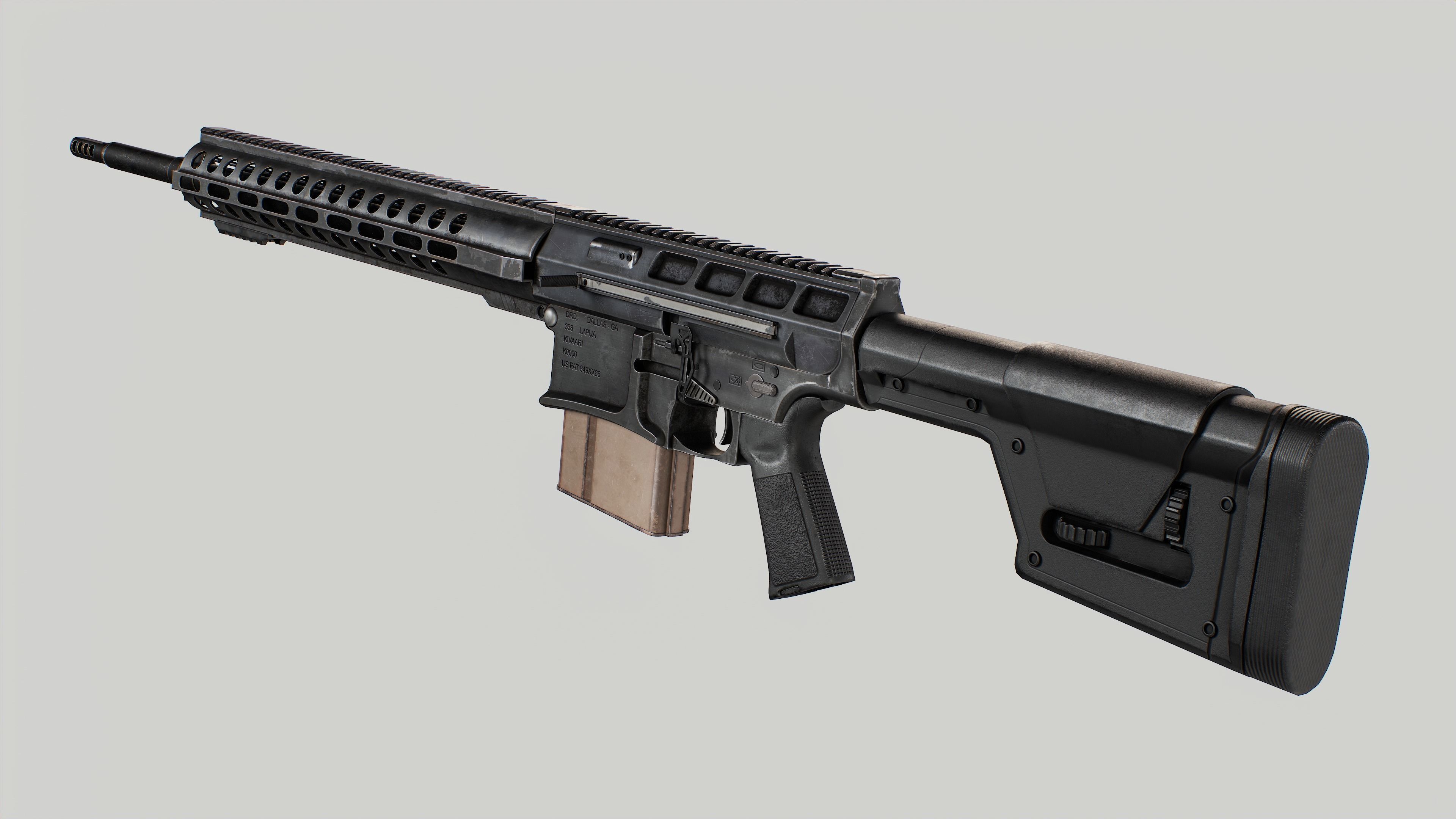 DRD Tactical Kivvari Sniper Low-poly 3D model_6