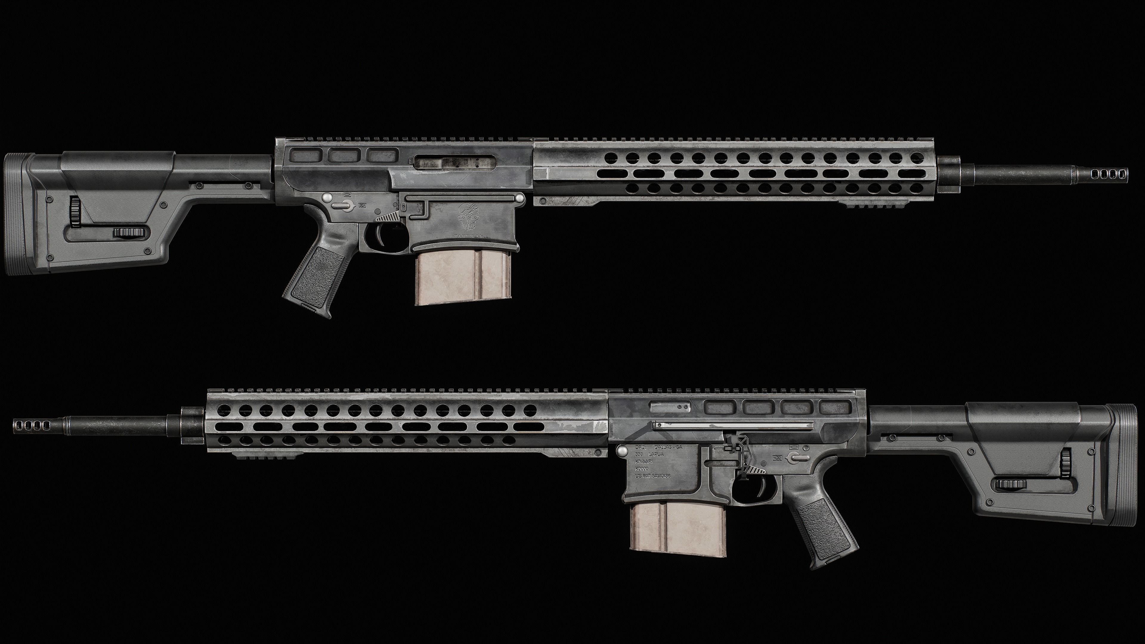 DRD Tactical Kivvari Sniper Low-poly 3D model_2