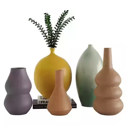 Crackle Glazed Ceramic Vases