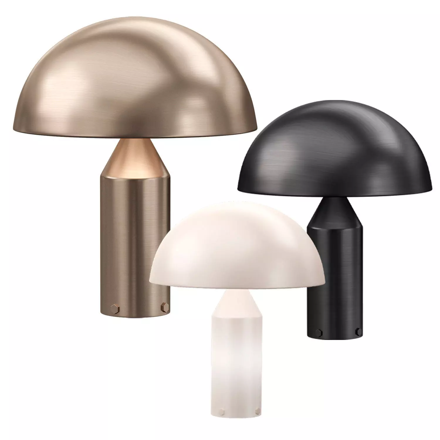 Oluce Atollo table lamp Low-poly 3D model_0