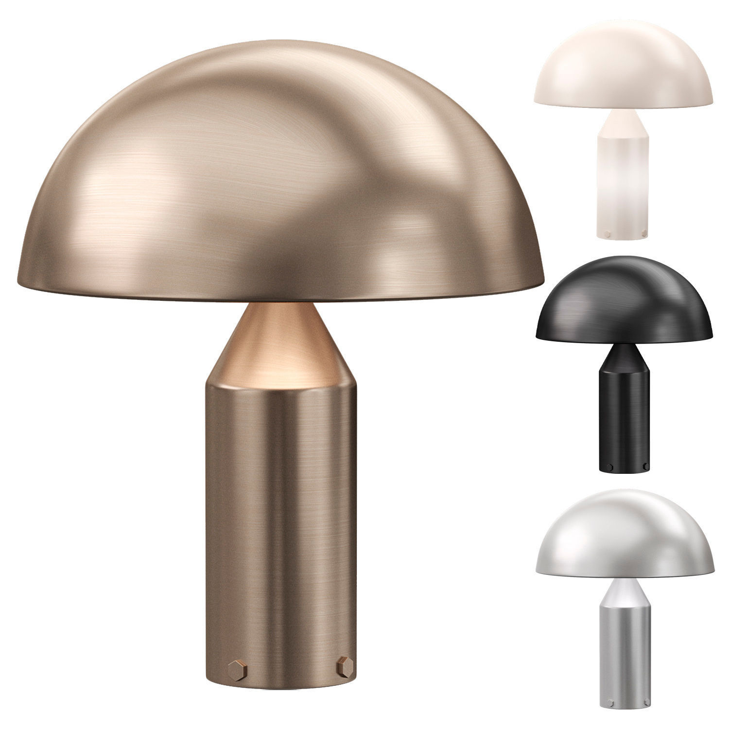 Oluce Atollo table lamp Low-poly 3D model_1