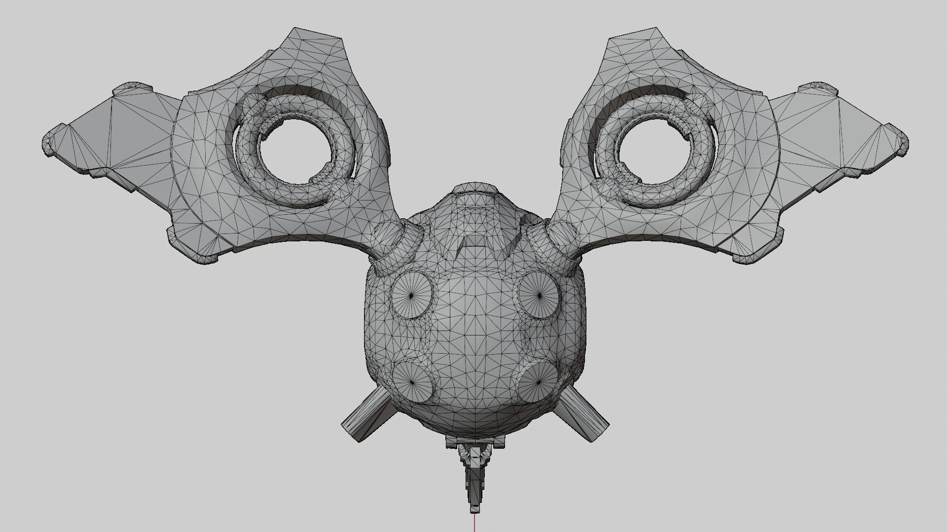 Sci-Fi Drone Low-poly 3D model_8