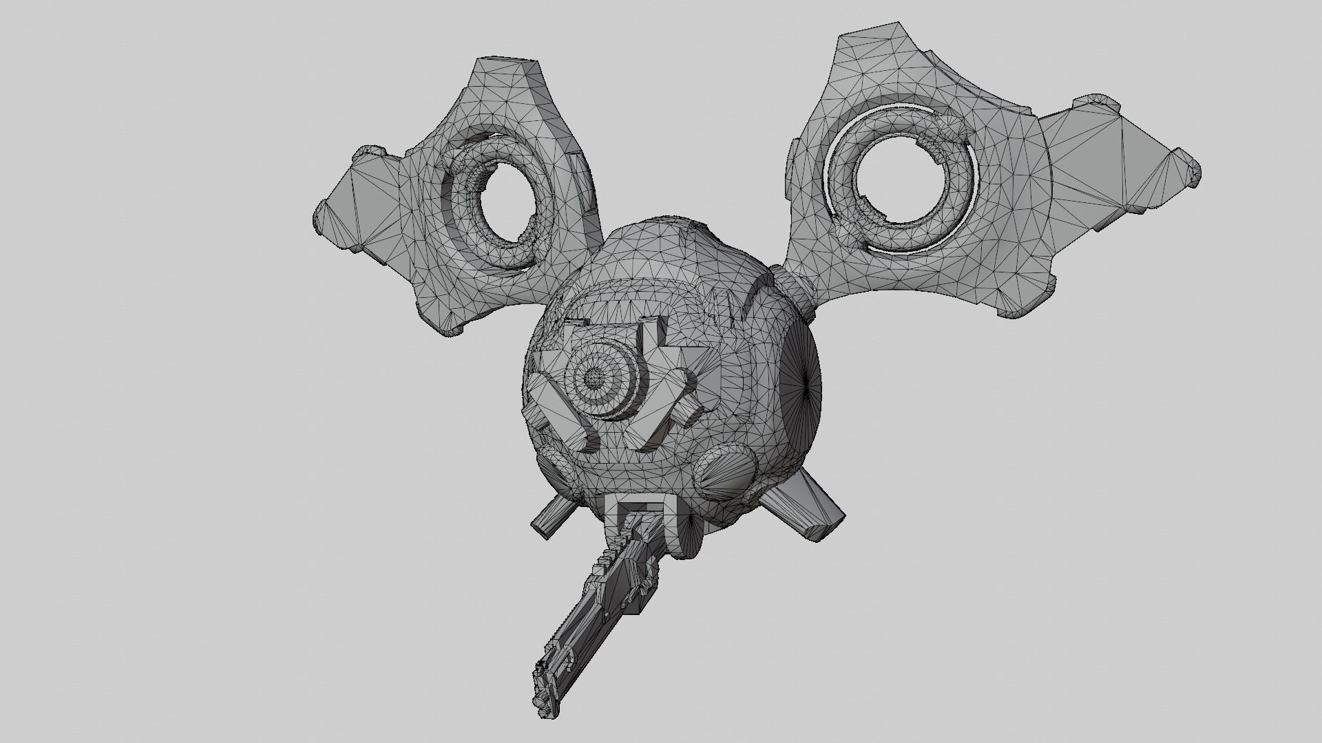 Sci-Fi Drone Low-poly 3D model_7