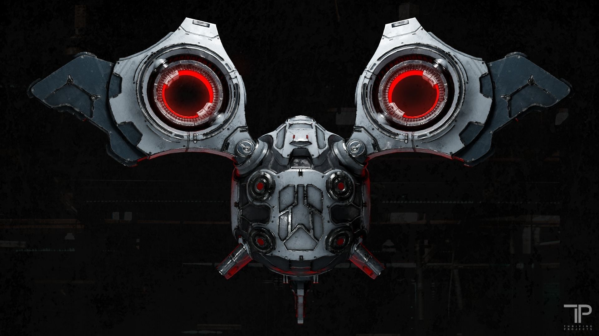 Sci-Fi Drone Low-poly 3D model_6