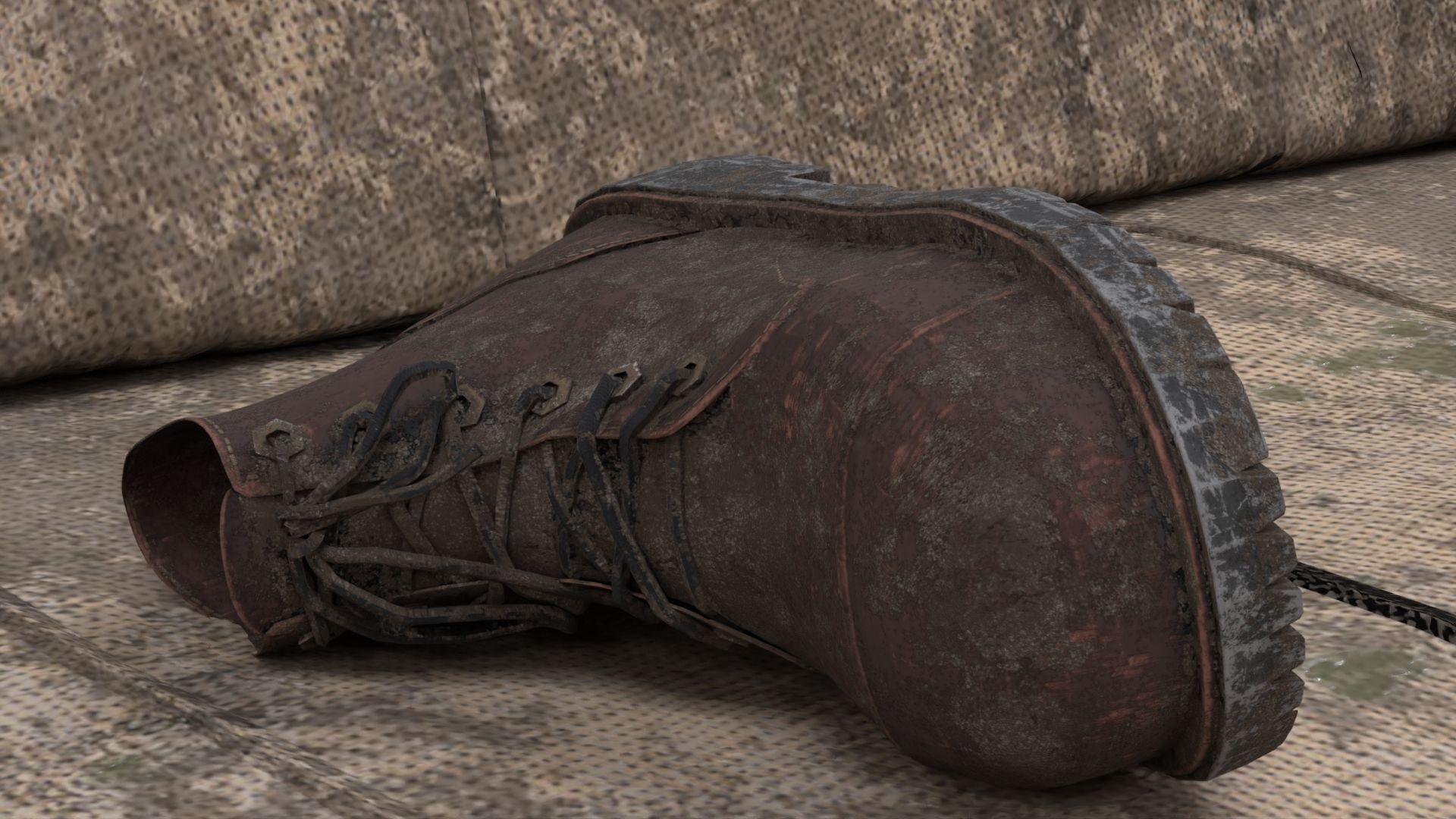 4K Realistic Abandoned Home Furniture Low-poly 3D model_4