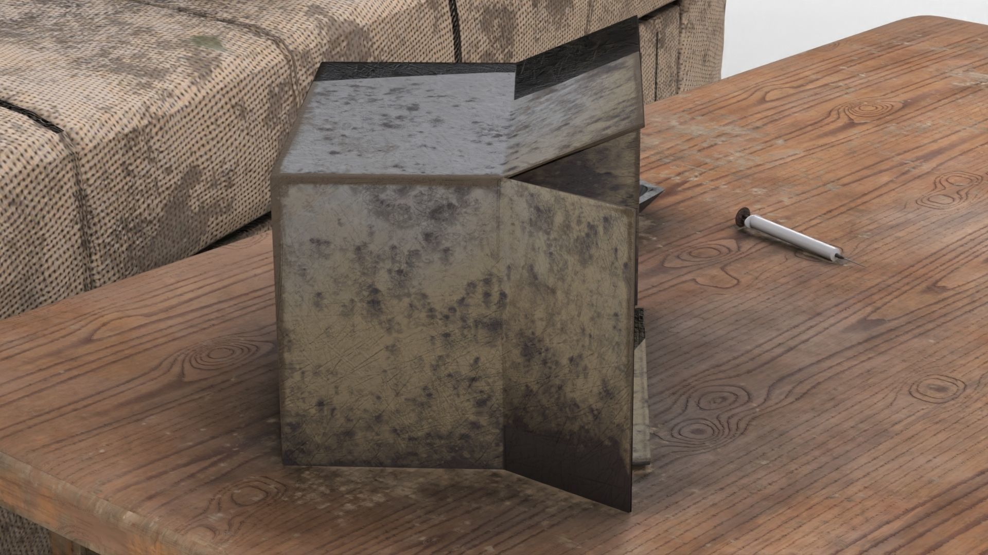 4K Realistic Abandoned Home Furniture Low-poly 3D model_14