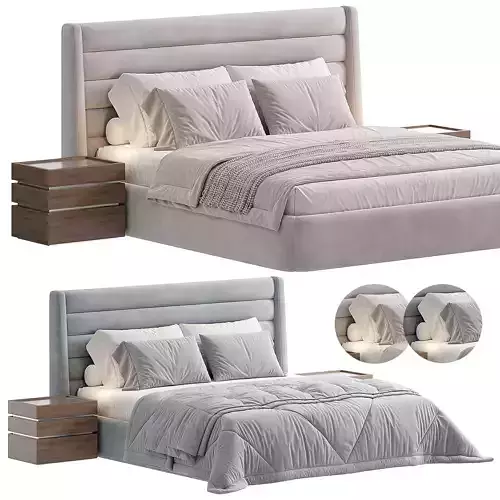 Elgin Bed Quarry Linen Low-poly 3D model