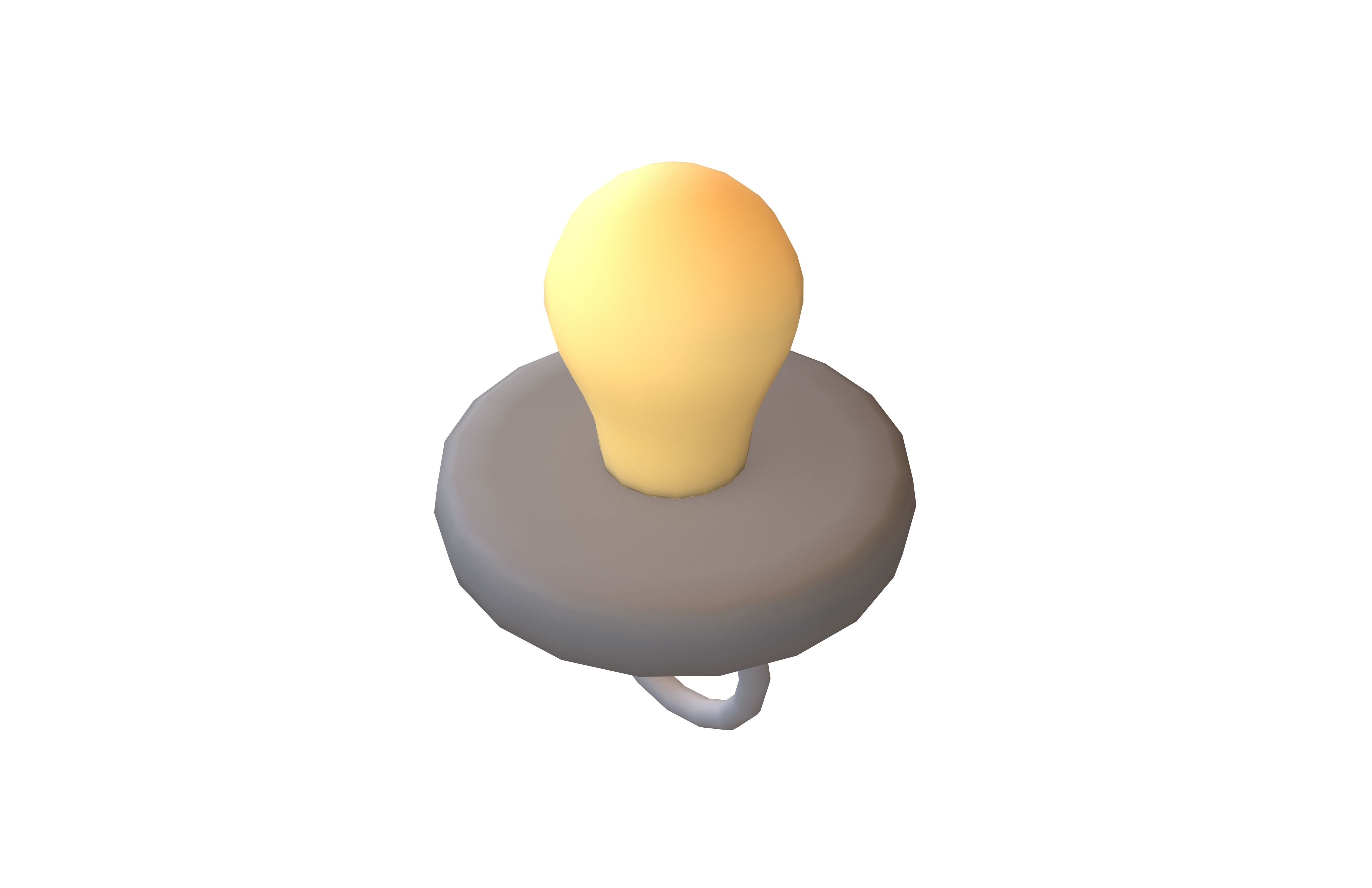 Baby Pacifier V1 001 Low-poly 3D model_3