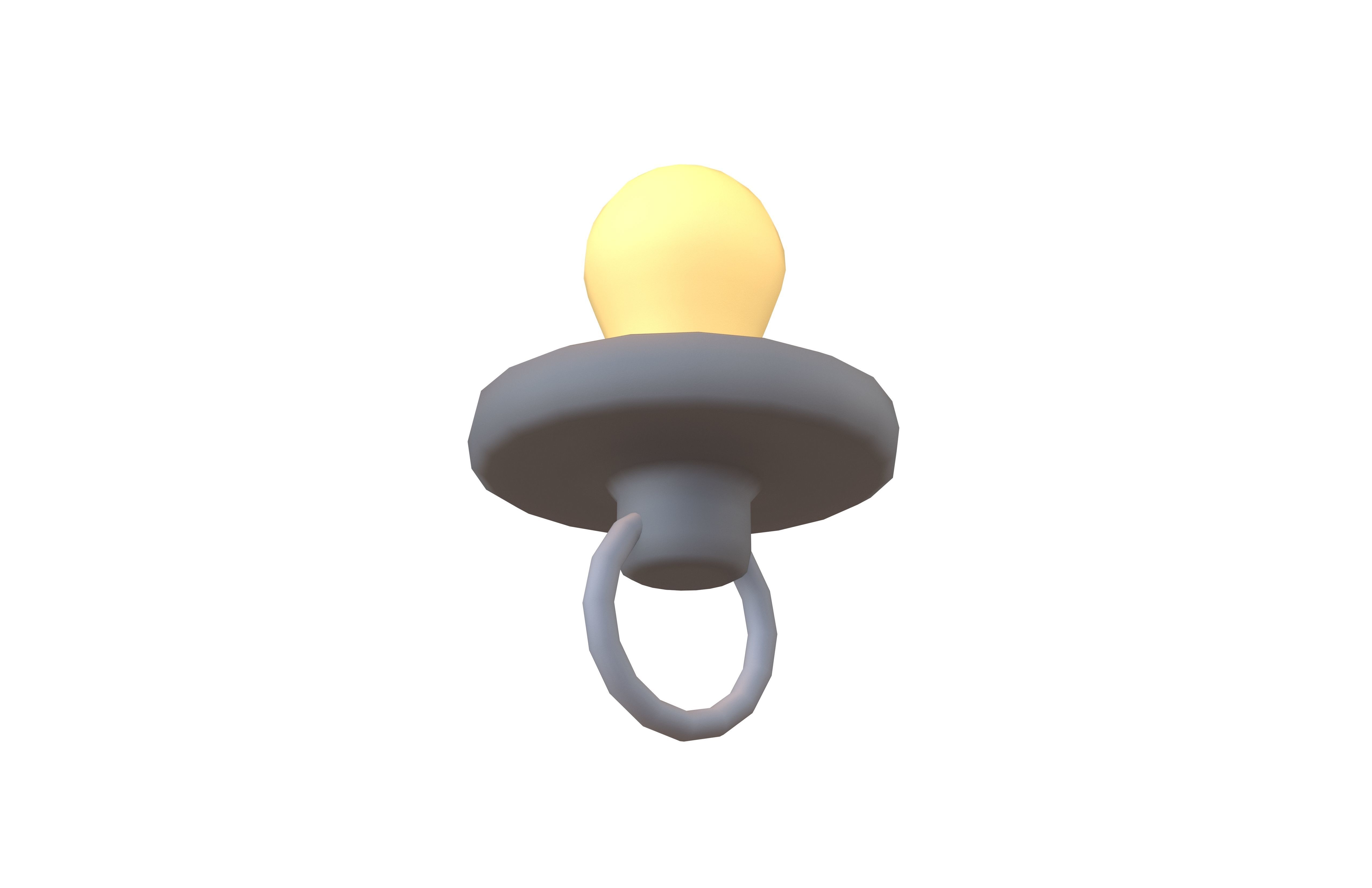 Baby Pacifier V1 001 Low-poly 3D model_2