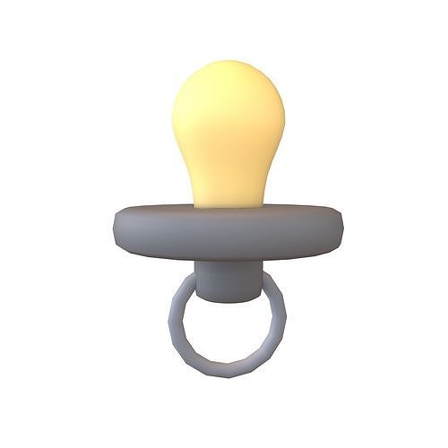 Baby Pacifier V1 001 Low-poly 3D model