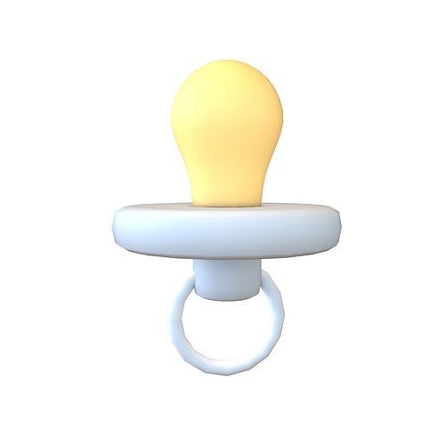 Baby Pacifier V1 002 Low-poly 3D model