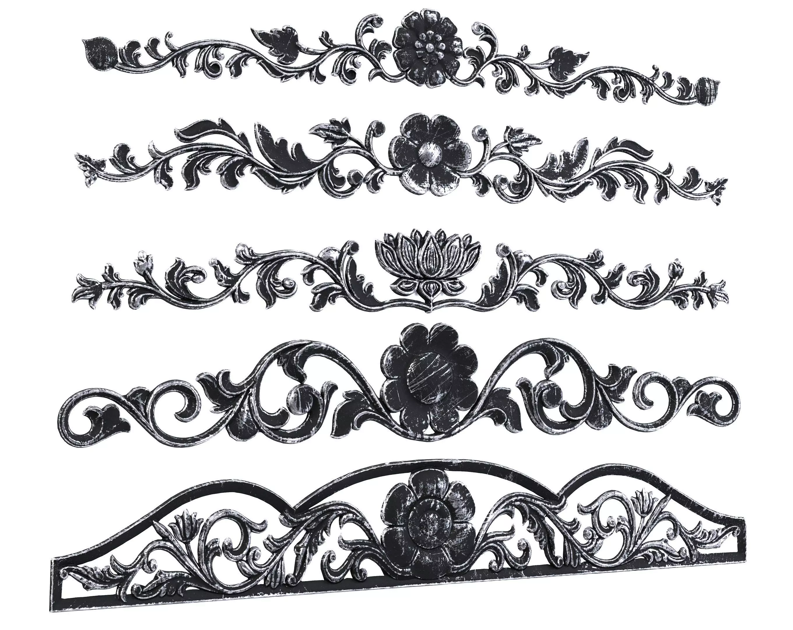 5 Low-Poly Ornament Vol 07-3 Low-poly 3D model_0