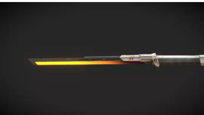 Sci-fi sword 3D model_0